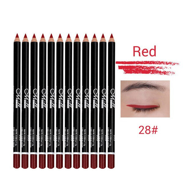 HIGH QUALITY 12 Colors Eye Make Up Eyeliner Pencil Waterproof Eyebrow Beauty Pen Eye Liner Lip  Eyes Makeup