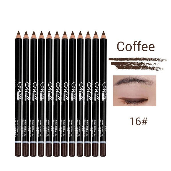 HIGH QUALITY 12 Colors Eye Make Up Eyeliner Pencil Waterproof Eyebrow Beauty Pen Eye Liner Lip  Eyes Makeup