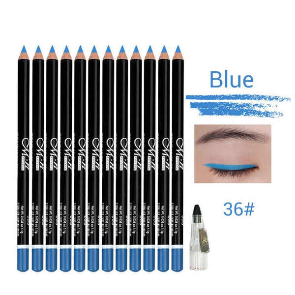HOT 12 Colors Eye Makeup set Eyeliner Pencil Waterproof Beauty