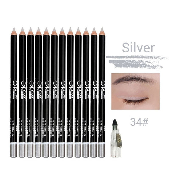 HOT 12 Colors Eye Makeup set Eyeliner Pencil Waterproof Beauty