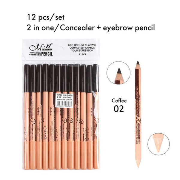 Makeup set 12pcs/set Eye shadow Eyeliner Eyebrow pencil 12 Colors Eye Cosmetic