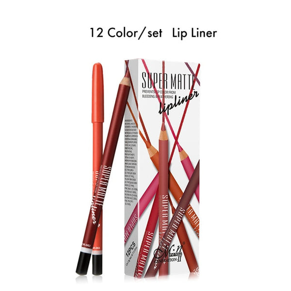 Makeup set 12pcs/set Eye shadow Eyeliner Eyebrow pencil 12 Colors Eye Cosmetic