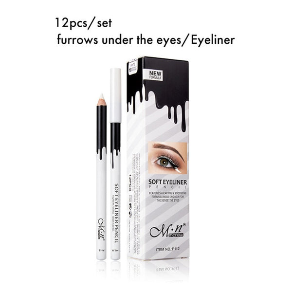 Makeup set 12pcs/set Eye shadow Eyeliner Eyebrow pencil 12 Colors Eye Cosmetic