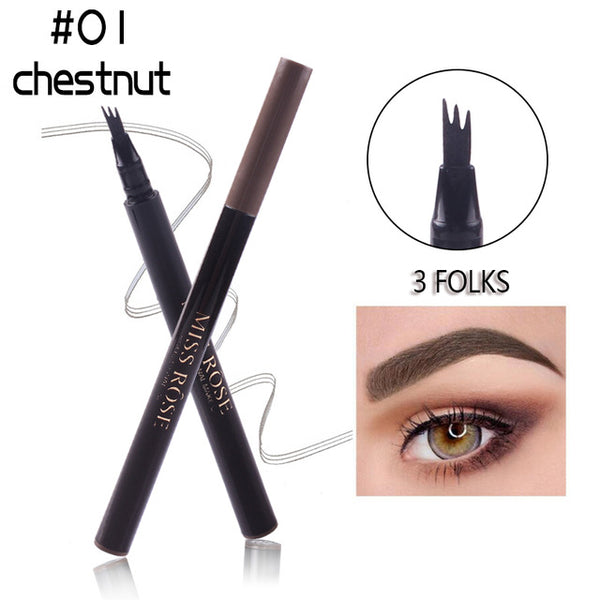 MISS ROSE crayon à sourcils stylo à sourcils femmes étanche fourche pointe sourcil stylo de tatouage sourcils meilleur vente 2018 produits TSLM2