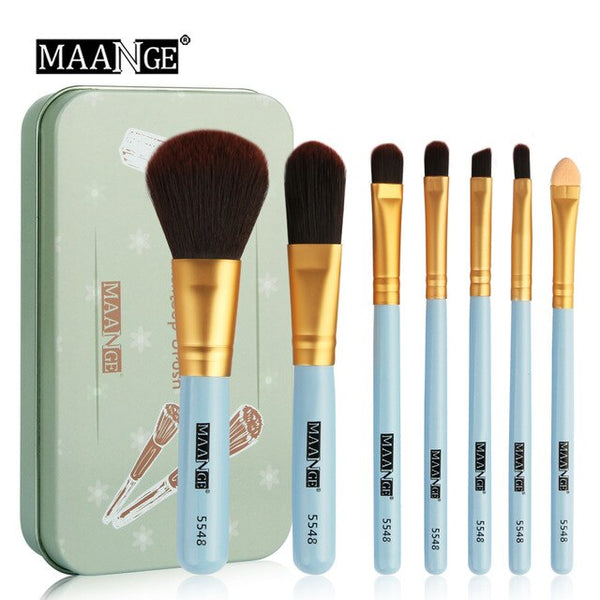 Makeup Brush Set 7Pc/set Mini Travel brush Set cosmetics kit Powder Foundation Beauty