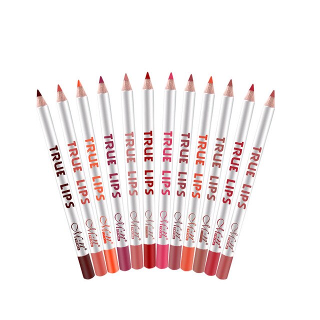 Makeup 12Colors/Set Waterproof Lip liner Pencil Women's Professional Long Lasting