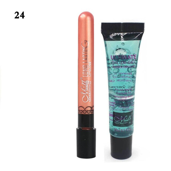 HIGH QUALITY Lips Cosmetics Set Matte Lipstick Single Optional Lasting 1pcs moisturizing Lip Gloss And 1pcs Quick Cleansing Oil