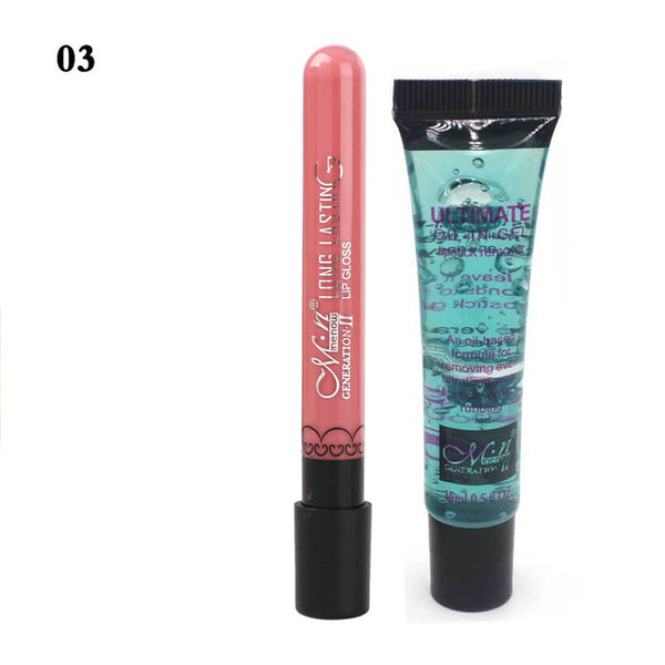 HIGH QUALITY Lips Cosmetics Set Matte Lipstick Single Optional Lasting 1pcs moisturizing Lip Gloss And 1pcs Quick Cleansing Oil