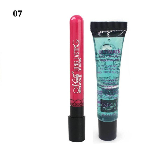 HIGH QUALITY Lips Cosmetics Set Matte Lipstick Single Optional Lasting 1pcs moisturizing Lip Gloss And 1pcs Quick Cleansing Oil
