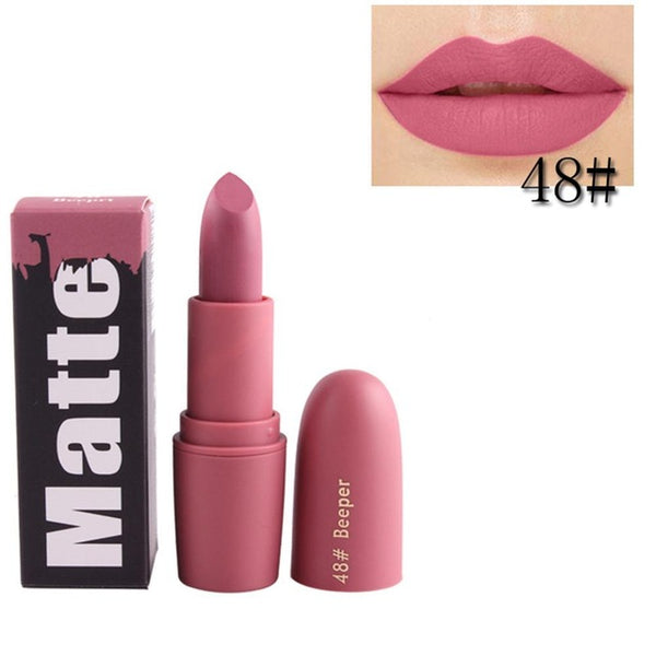 Miss Rose Black Lipstick Waterproof Batom Matte Lipstick Pencil Shimmer Gold Lipstick Velvet Lip Makeup Beauty