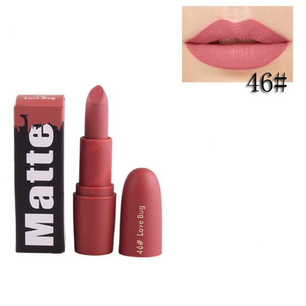 Miss Rose Black Lipstick Waterproof Batom Matte Lipstick Pencil Shimmer Gold Lipstick Velvet Lip Makeup Beauty