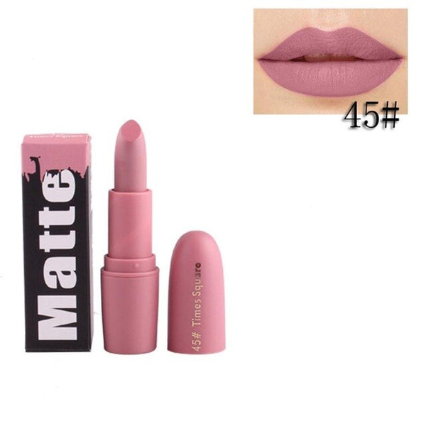 Miss Rose Black Lipstick Waterproof Batom Matte Lipstick Pencil Shimmer Gold Lipstick Velvet Lip Makeup Beauty