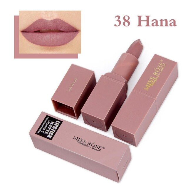 Miss Rose Professional Matte Lips Makeup Lipstick Batom Lip Stick Nude Red Velvet Pumpkin Color Lipsticks
