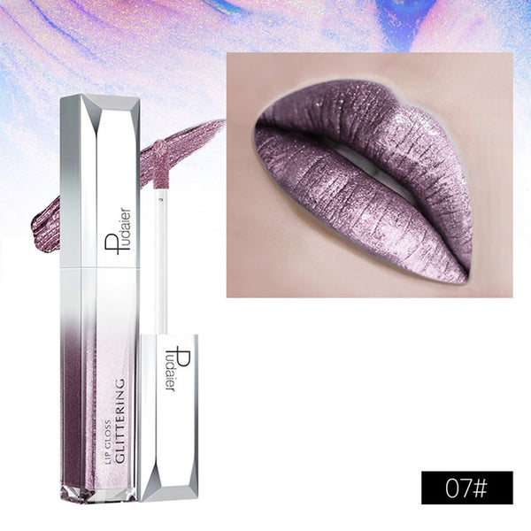 18 Color Diamond Pearl Lip Gloss Easy to Wear Hot Fashion Starry Shine Lip Gloss Waterproof Long Lasting Liquid Lipstick