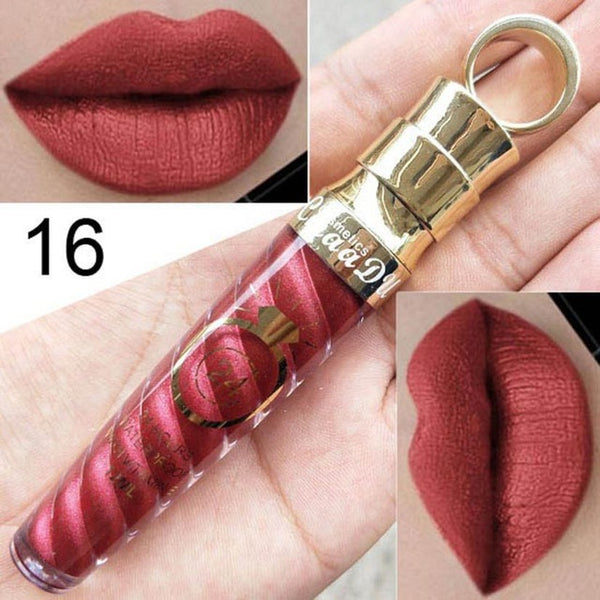 Professional Makeup Lip Gloss Sexy Long Lasting Waterproof Liquid Lipstick Velvet Matte Lipgloss Lip Beauty Comestic
