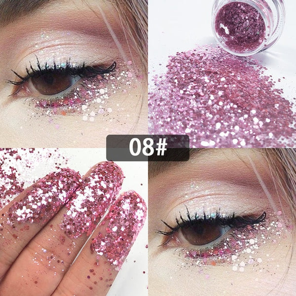 New Dreamy Glitter Eyeshadow 34 Colors Sparkles Gel Cream Bright and Dazzling Eye Shadow Professional