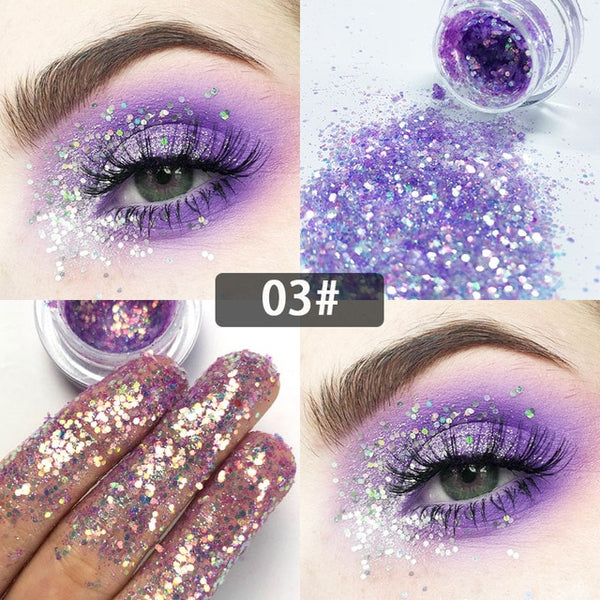 New Dreamy Glitter Eyeshadow 34 Colors Sparkles Gel Cream Bright and Dazzling Eye Shadow Professional