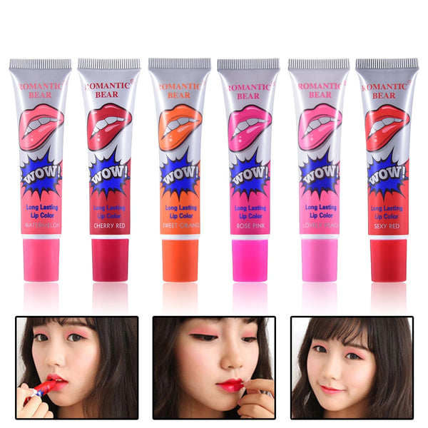 New Women Girls Lip Gloss Matte Waterproof Lipstick TATTOO Magic Color Peel Mask Tint Pack Long Lasting Makeup Lips
