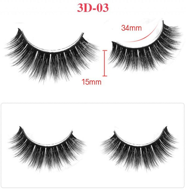 Nouveau 1 paire de faux cils naturels Fiber chimique faux cils long maquillage 3d vison cils extension cils pour beauté U