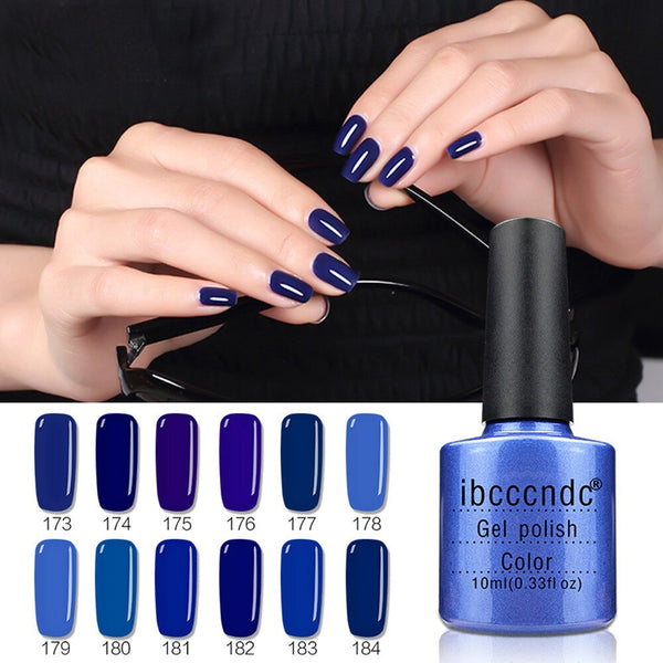 Nouveau chaud femmes mode beauté ongles Gel 10 ML bleu foncé Gel longue durée Nail Art vernis Gel maquillage ongles outils livraison directe