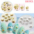 Nouveaux autocollants pour ongles 100 pièces or argent alliage mer coquillage poisson 3D métallique nail Art autocollant Nail Art décoration