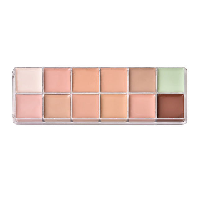 O.TWO.O 12 Colors Concealer Palette Makeup Invisible Pore Wrinkle Cover Concealer foundation brightener makeup full cover