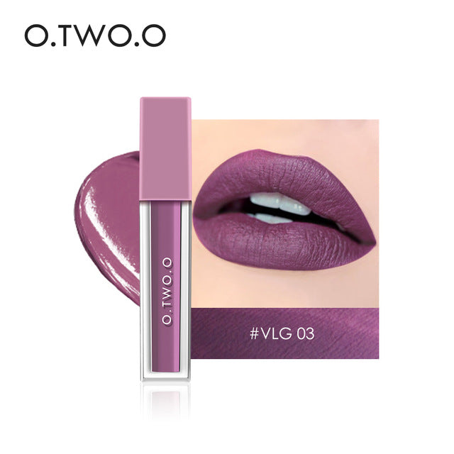 O.TWO.O 15 Colors Lip Gloss Velvet Matte Liquid Lipstick Sexy Colors Lip Paint Waterproof Long Lasting Professional Batom Makeup