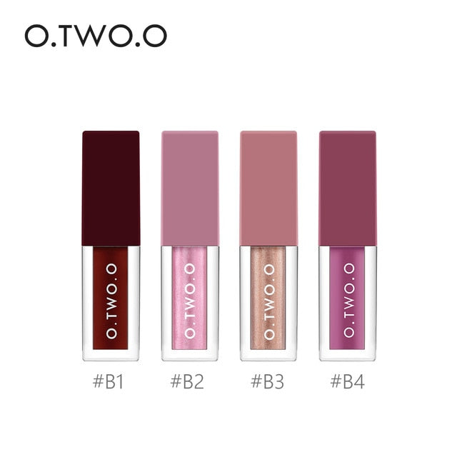 High Quality 4 Colors Matte Shimmering Liquid Lip Gloss Set Long Lasting Liquid Lipstick