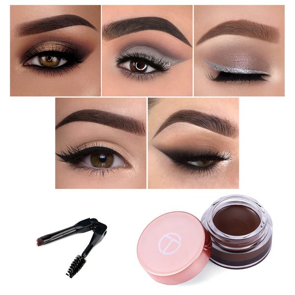 O.TWO.O 6 Colors Eyebrow C Palette Waterproof Shade For Eyebrows Enhancer Cosmetic With Brush Makeup Tools Set