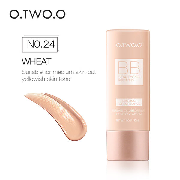O.TWO.O BB Cream Concealer Moisturizing Foundation Makeup Bare Whitening Oil Control Face Beauty Makeup 30ml Liquid Foundation