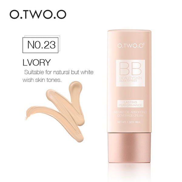 O.TWO.O BB Cream Concealer Moisturizing Foundation Makeup Bare Whitening Oil Control Face Beauty Makeup 30ml Liquid Foundation