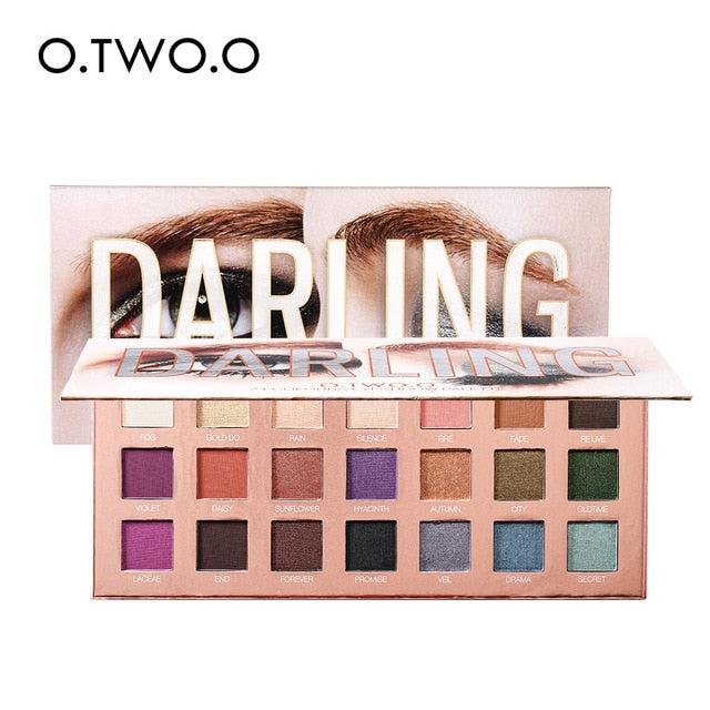 O.TWO.O Eyeshadow Palletes 21 Colors Ultra Fine Powder Pigmented Shadows Glitter Diamond Shimmer Makeup Eye Shadow Palette