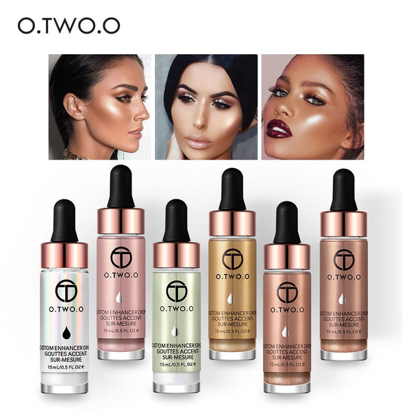 O.TWO.O Liquid Highlighter 6 Colors illuminating Make Up Cream Concealer Shimmer Shine Lips Face Bronzer Highliter Glow Kit