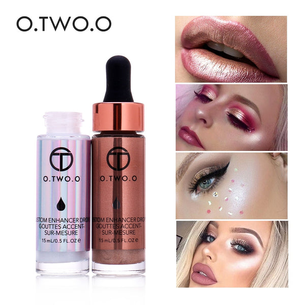O.TWO.O Liquid Highlighter Make Up Highlighter Cream Concealer Shimmer Face Glow Ultra-concentrated illuminating bronzing drops