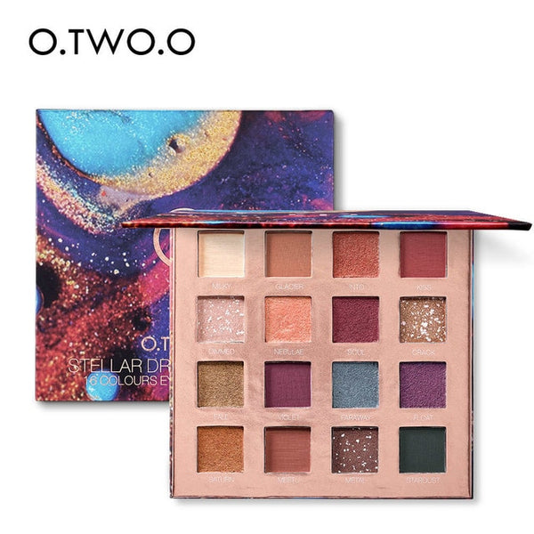 O.TWO.O Makeup Eyeshadow Palette Pigment Powder Glitter Shimmer Matte Smoky Eye Shadow Pallete maquiagem 16/18/21 Colors