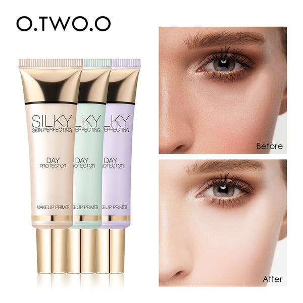 O.TWO.O Makeup Primer Brighten Even Skin Tone Concealer Invisible Pores Moisturzing Long Lasting Oil Control Make Up Base 25ml