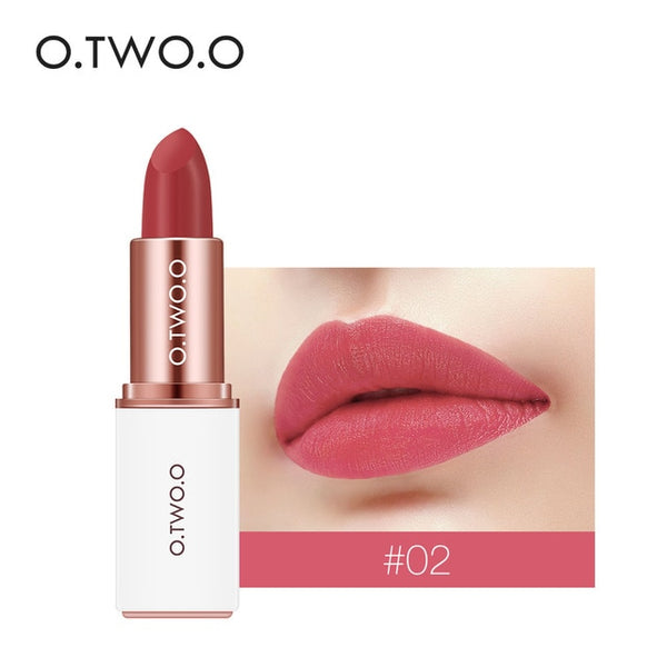 O.TWO.O Matte Lipstick Velvet 12 Colors Waterproof Long Lasting Lipsticks Lip Pigment Makeup Smooth Lips Make Up rouge a levre