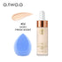 Matte Liquid Drop Foundation Makeup Face Base Primer BB Cream Full Cover Concealer With Makeup Sponge Blender Makeup Set