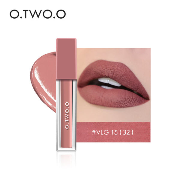 O.TWO.O Waterproof Matte Lip Gloss Moisturizer Smooth Lip Stick Long Lasting Liquid Lipstick Cosmetic Makeup Lipgloss 15 Colors