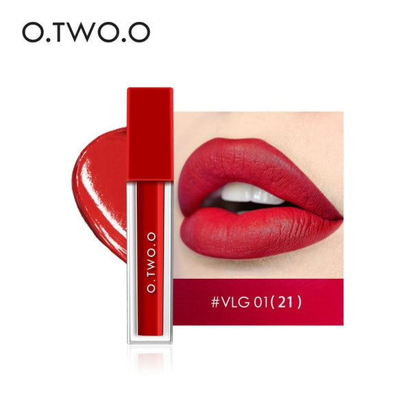 O.TWO.O Waterproof Matte Lip Gloss Moisturizer Smooth Lip Stick Long Lasting Liquid Lipstick Cosmetic Makeup Lipgloss 15 Colors