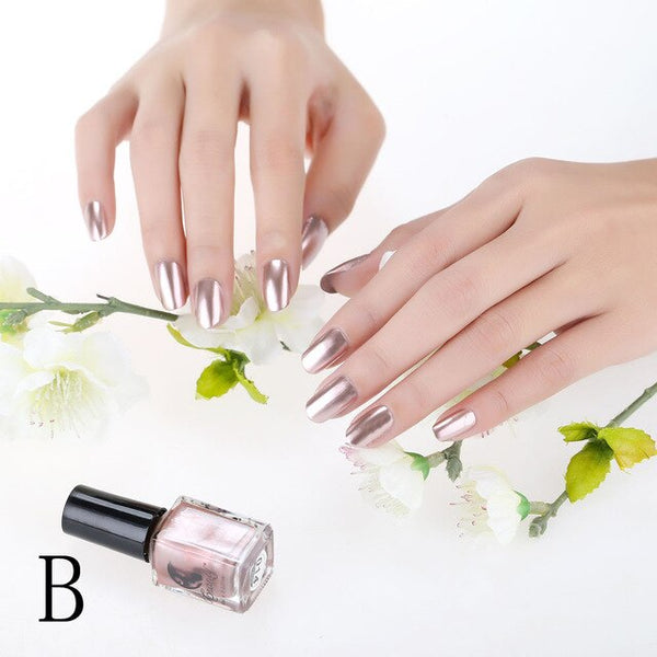 Offre spéciale Pro 6 ml miroir vernis à ongles placage argent pâte métal couleur acier inoxydable miroir argent vernis à ongles pour Nail Art cadeau