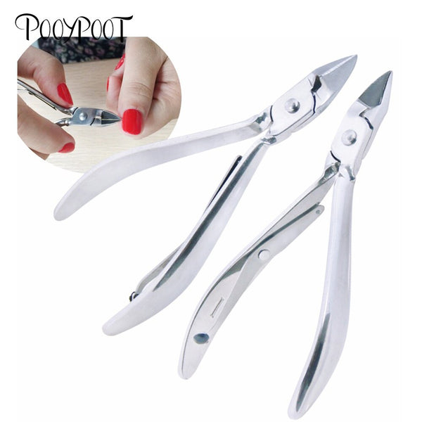 Pooypoot 1 pièces coupe-ongles ciseaux acier inoxydable peau morte dissolvant cuticules pinces à épiler manucure Nail Art pédicure outils