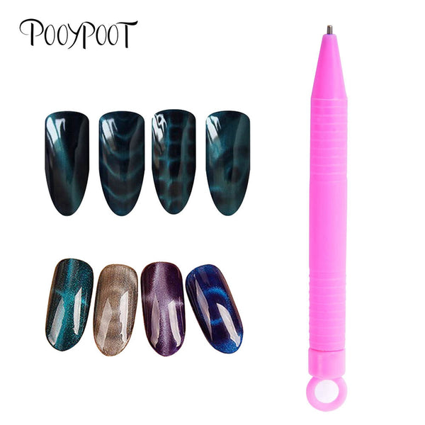 Pooypoot stylo magique aimant 3D yeux de chat vernis à ongles stylo à point magnétique aimant bâton peinture ongles Art conseils manucure outils