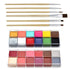 Professional Face Paint Oil 12 Colors Body Painting Art Party AND Brushes Set