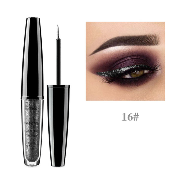 NEW Liquid Eyeliner Metallic Eye Liner Pencil Waterproof Makeup 16 colors