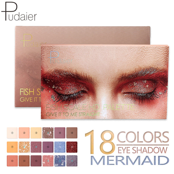 Eyeshadow Pallete Variety Mermaid Palette of Shadows Glitter Eyeshadow High Quality  18 colors