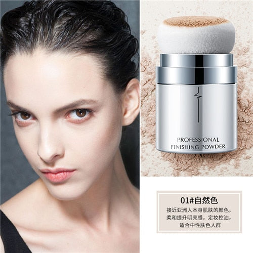 Pudaier 1PC 12 Colors Full Coverage Skin Pore Control Oil Face Loose Powder Makeup Base Setting Powder Compact Contour Poudre