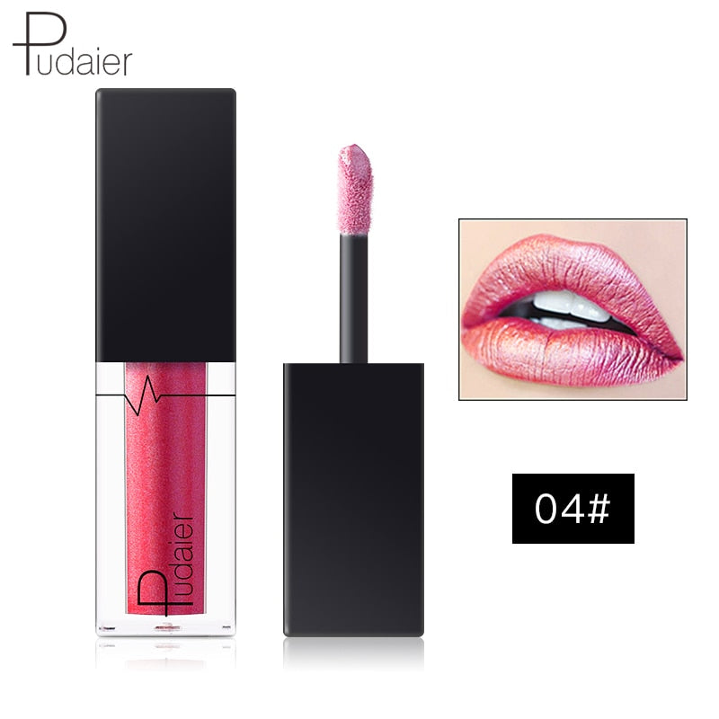 HOT 24Colors Metallic Lip Gloss Waterproof