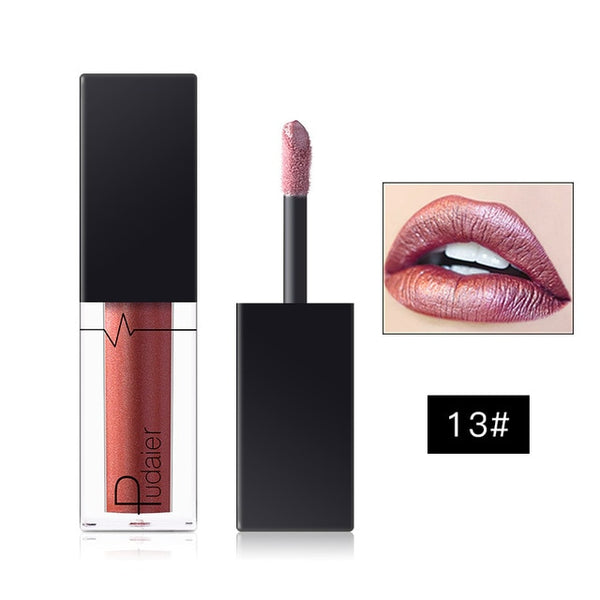 HOT 24Colors Metallic Lip Gloss Waterproof