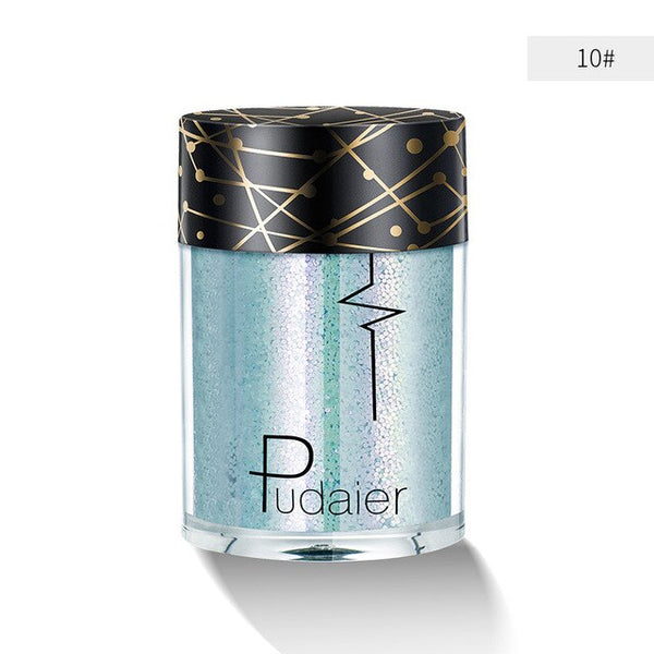 New 30colors Glitter Eyeshadow Pigment Powder Face Lip Nail Makeup Multipurpose Glue-Free Eye shadow